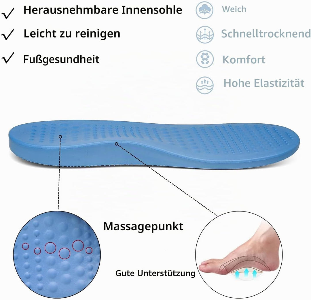 Unisex Clogs Pantoletten Sommer Hausschuhe Strand Sandalen Gartenschuhe mit Fussbett aus Weichem 36/