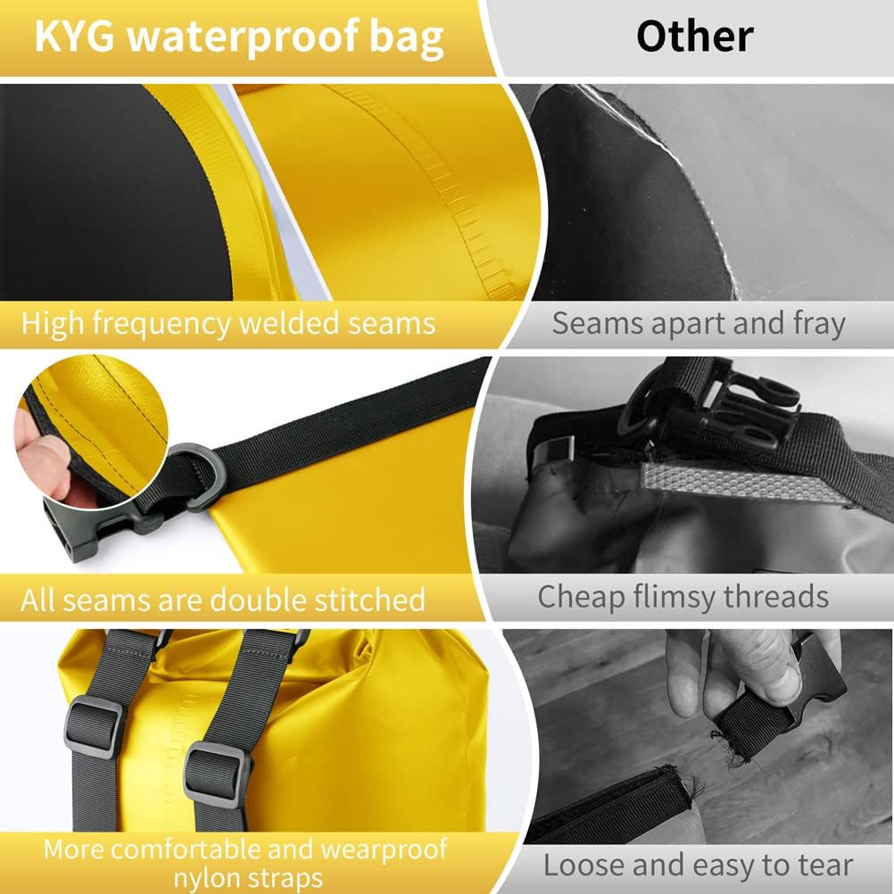 Wasserdichte Tasche mit verstellbarem Schulterriemen, Inhalt 20 l, 3-in-1 Mehrzweckbeutel mit Aufbew