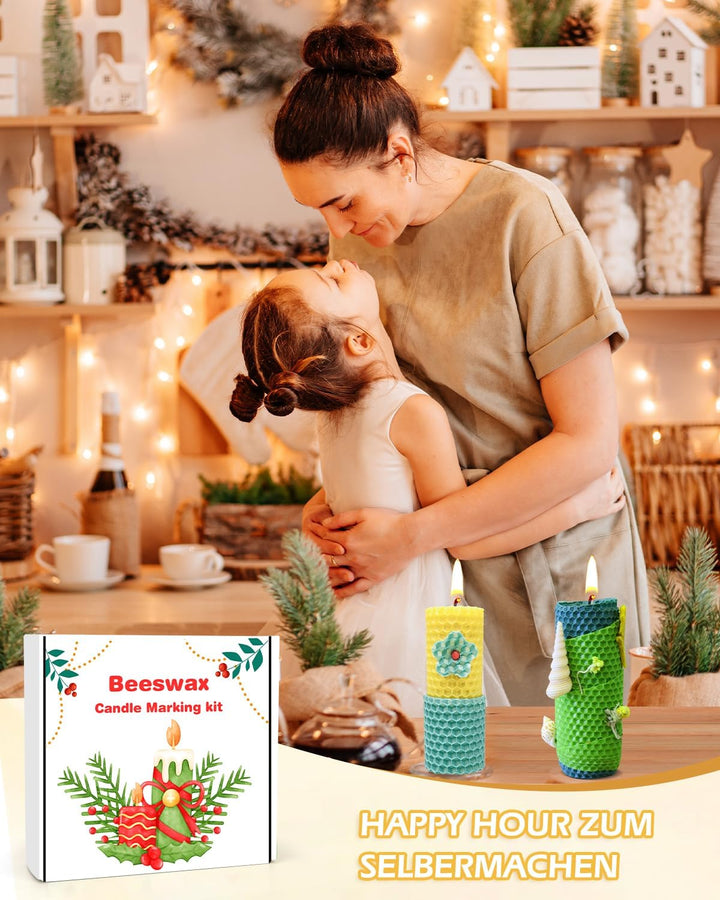 KIYTARBOO Bienenwachsplatten Set, 12 Stück Bienenwachskerzen Selber Machen Set 20x20 cm, DIY Kerzen