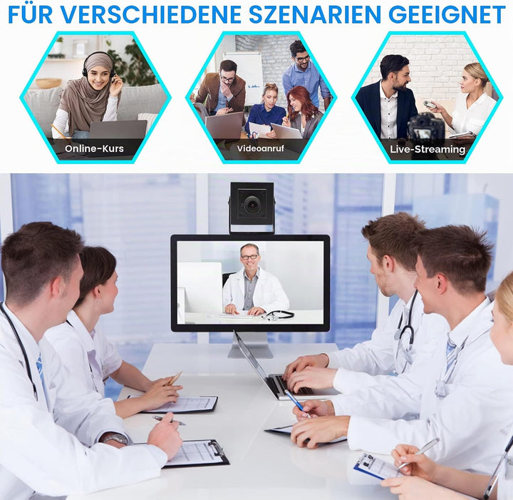ELP USB Kamera 1080P 60fps/100fps Webcam mit Metallgehäuse, 2MP USB2.0 Lightburn Camera, 3.6mm Objek