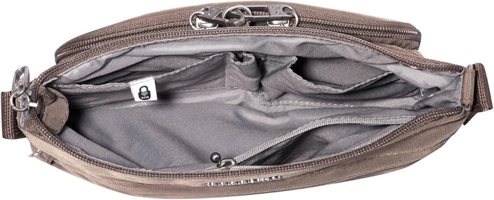 Baggallini Damen Diebstahlsicherung Securtex Anti-Diebstahl-Memento Crossbody-Tasche Portobello, Por