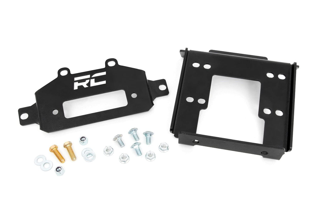 Rough Country Seilwinde Montageplatte für 2014-2022 Polaris RZR XP 1000-93042, schwarz