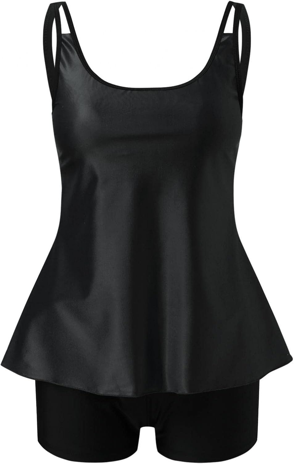 wihnsinop Tankini Damen Bauchweg Bademode Set Freizeit Badeanzug Tankinis Zweiteiler Sets Sommer Ele