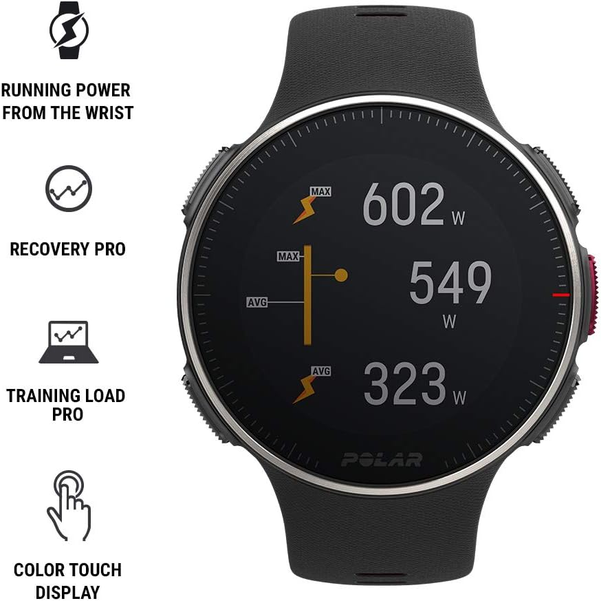 Polar Vantage V Titan mit H10 Herzfrequenzsensor – Unisex Profi-Multisportuhr mit GPS und optischer