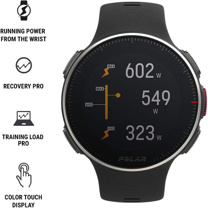 Polar Vantage V Titan mit H10 Herzfrequenzsensor – Unisex Profi-Multisportuhr mit GPS und optischer