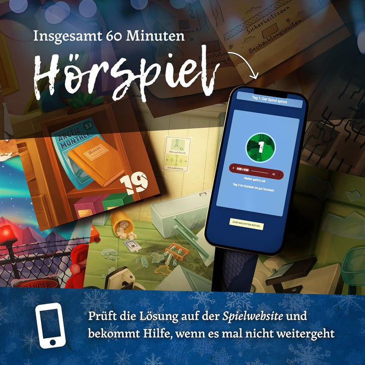 Krimispiel Adventskalender 2025 "Der Arktis Fall" I Escape Adventskalender für Erwachsene I 24 spann
