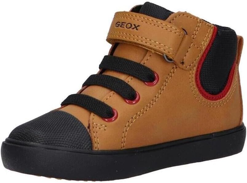Geox Jungen B Gisli Boy B Sneaker 21 EU Dk Yellow Black, 21 EU Dk Yellow Black