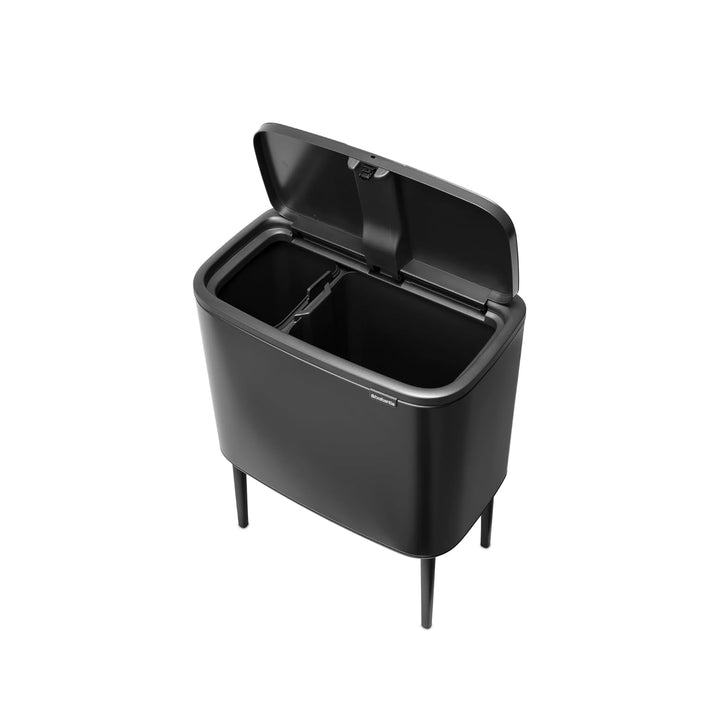 Brabantia Bo Touch Bin für die Küche 23+11 l – Zwei Fächer | Soft-Touch-Abfalltrennung mit Inneneime