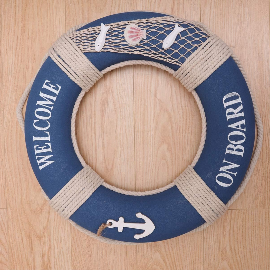 Holibanna Rettungsring zur Wanddekoration, Rettungsring, Schaumstoff, Handwerk, mediterraner Stil Bl