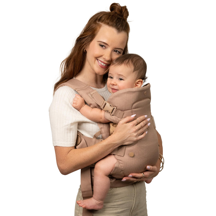 Infantino Flip Luxe 4-in-1 Babytrage, ergonomische Trage von Neugeborenen bis Kleinkind, verbesserte