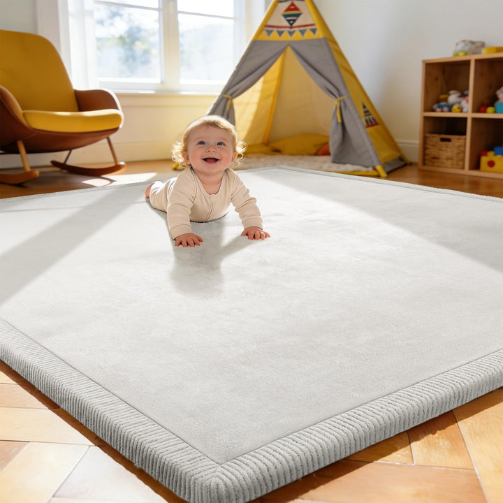 Treeboy spielteppich Kinder spielmatte krabbelteppich Baby 200x280x2cm Grau | krabbeldecke Baby play
