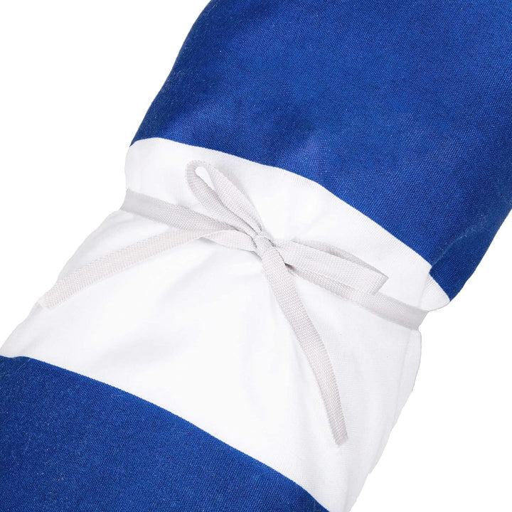 SPRINGOS Windschutz Strand Sichtschutz Blickschutz 6 m 8 m 10 m 12 m 15 m 8 m, weiss-dunkelblau, 8 m