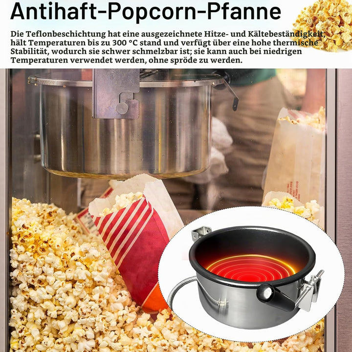 Heissluft Popcornmaschine Zubehör, Popcorntopf 2 Holes-15mm Elektrische Handgekurbelte Popcorn-Herst