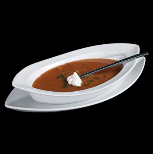 Holst Porzellan BAT 026 SET 2 Schale 26 cm Servierset 2-teilig Bateau Fahne, weiss, 35 x 17.5 x 6 cm