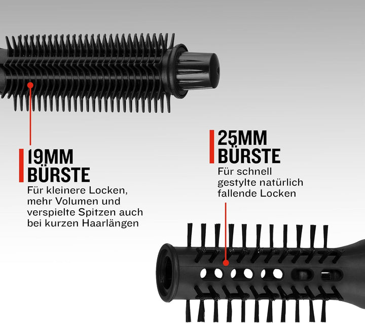 Remington Warmluftbürste [inkl. 2 Aufsätze: 19mm &amp; 25mm Rundbürste] Blow Dry&amp;Style (trocknet &amp; stylt