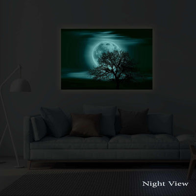 Startonight Bilder - Blauer Himmel und Baum - Leinwandbilder Moderne Kunst, Wanddeko Kunstdrucke, Wa