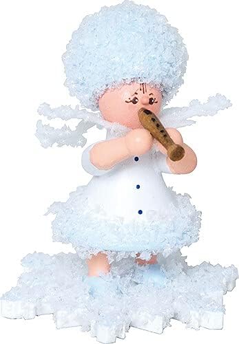Drechslerei Kuhnert Schneefl?ckchen mit FL?te - 5 cm