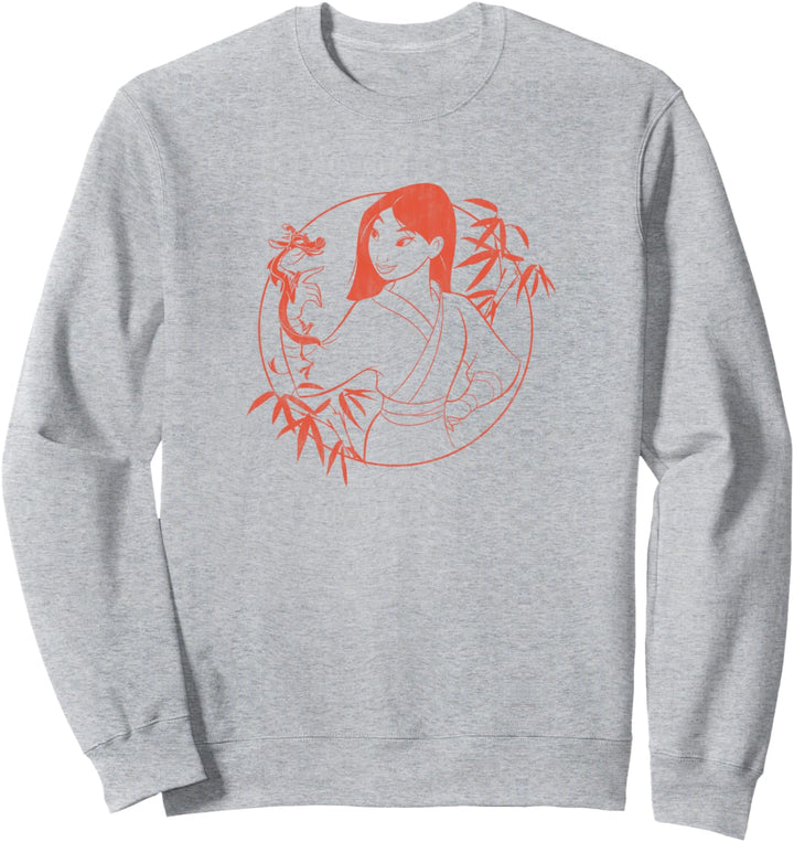 Disney Mulan & Mushu Bamboo Portrait Outline Sweatshirt