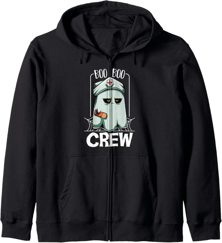 Boo Boo Crew Geist Krankenschwester Krankenhaus Halloween Kapuzenjacke