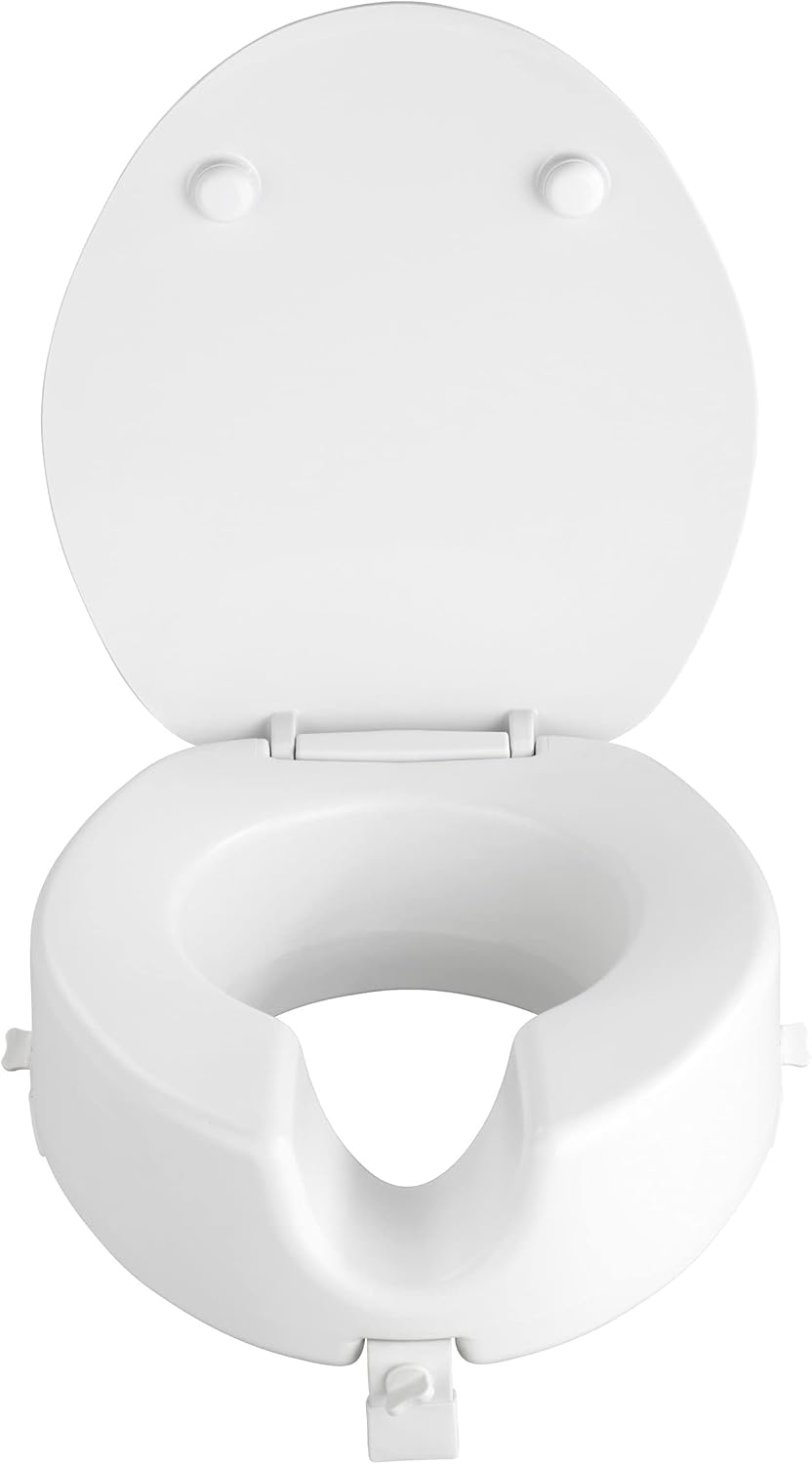 WENKO Premium WC-Sitz Secura - mit Easy-Close Absenkautomatik, Duroplast, 41.5 x 19 x 44 cm, Weiss