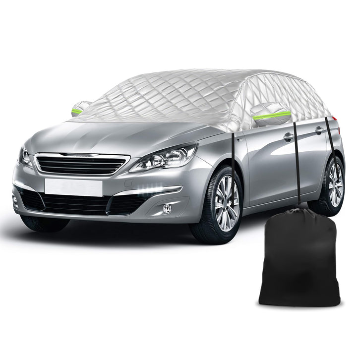 Halbe Autoabdeckung für Peugeot 308, Verdickte Halbgarage Sommer, Outdoor Abdeckplane, Schutz vor So