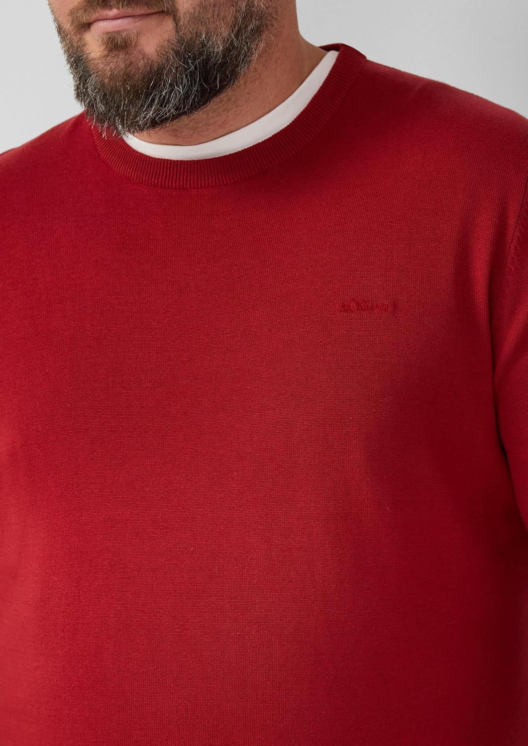 s.Oliver Pullover mit Crew Neck Herren 3XL 3626_rot, 3XL 3626_rot