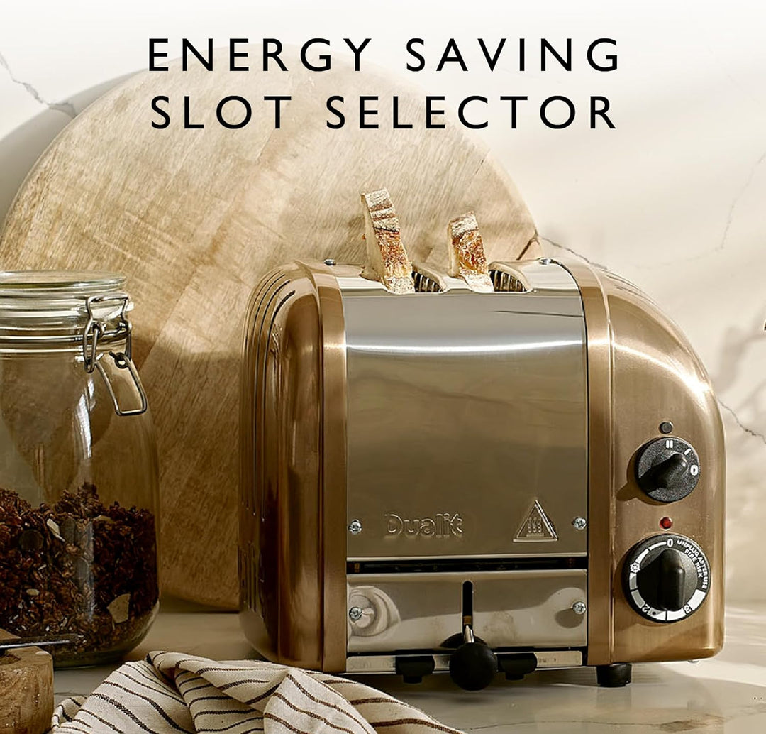 Dualit NewGen Kupfer-Toaster mit 2 Scheiben, handgefertigt in Grossbritannien – austauschbare ProHea