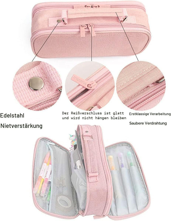 Kpop Stray Kids Federmäppchen, grosses Fassungsvermögen, Aufbewahrungstasche für Geschenke, Rose, 24