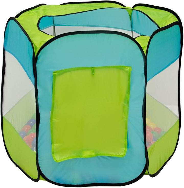 LittleTom Bällebad Kinderzelt für Drinnen & Draussen - 100x100x72 Bällebad Baby Spielecke Wohnzimmer