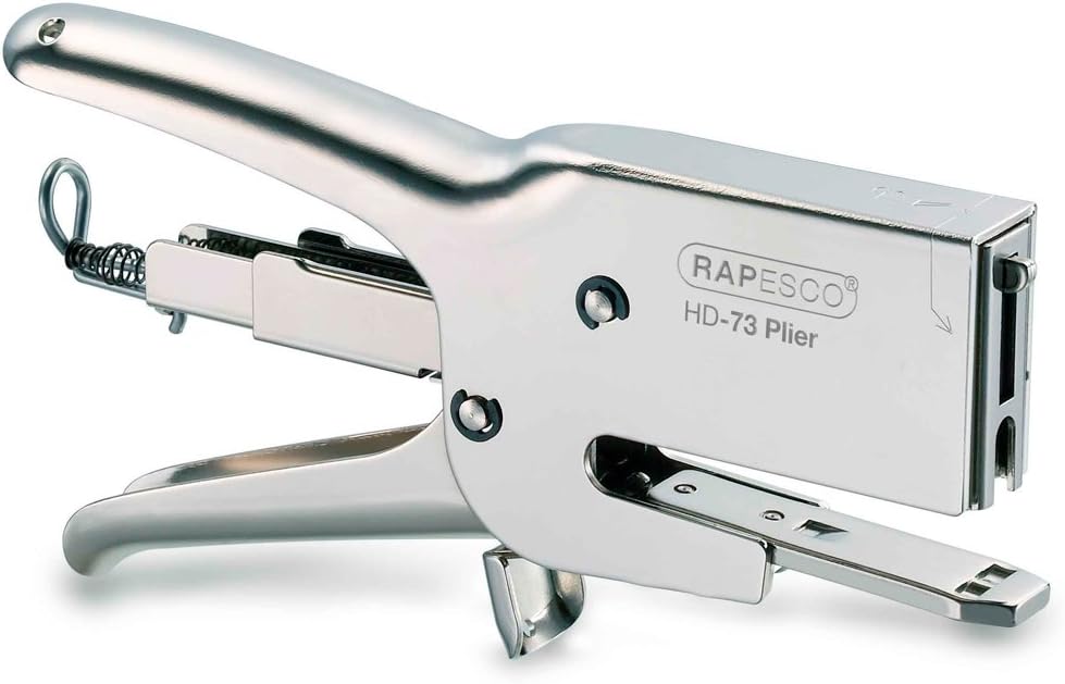 Rapesco 1306 Set HD-73 Heftzange mit 2000 Stück 73/10mm Heftklammern, 70 Blatt Heftleistung Heftzang