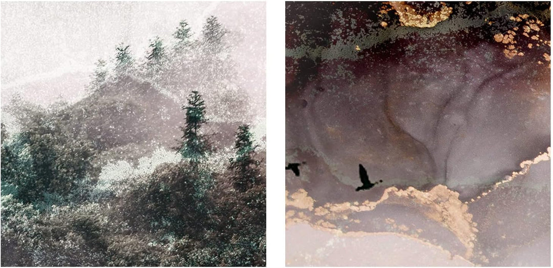 murando Akustikbild Wald 120x80 cm Bilder Akustikschaum Hochleistungsschallabsorber Schallschutz Lei