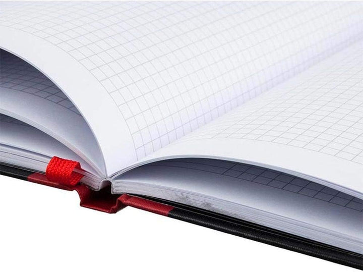 Oxford 400047607 gebundenes Buch Black n Red 5er Pack A4 kariert mit Hardcover und Lesezeichenband 9