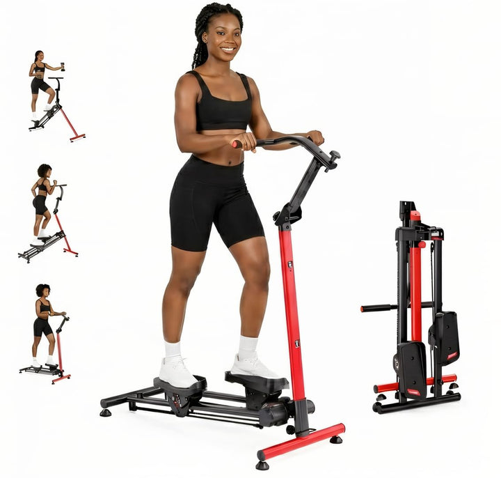 Treppenstepper Trainingsgerät, Verstellbarer Treppensteiger mit 3 Workout-Modi, klappbarer Cardio-St
