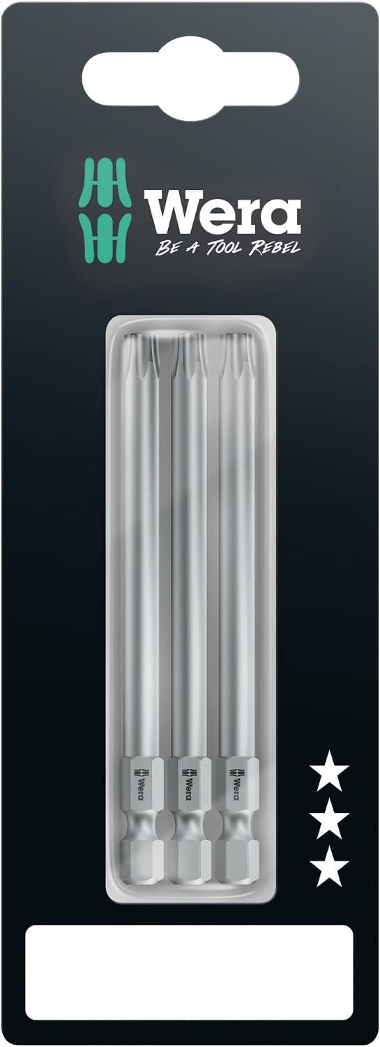 Wera - 05073474001 - TORX® Bits, 867/4 Z SB Bits, TX 30 x 89 mm, 3-teilig, TX 30