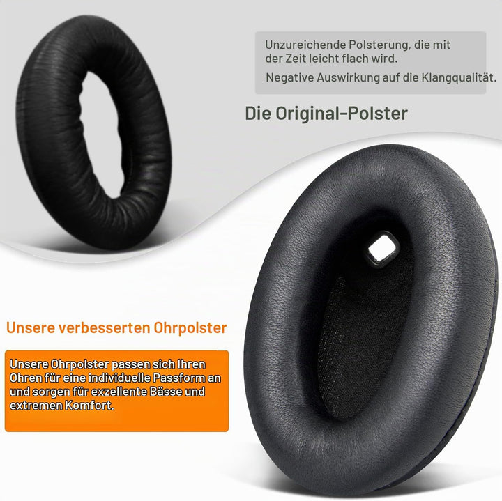SOULWIT Ersatz Ohrpolster für Sony WH-1000XM4 (WH1000XM4) Kopfhörer, Polster mit hochwertigem Lammfe