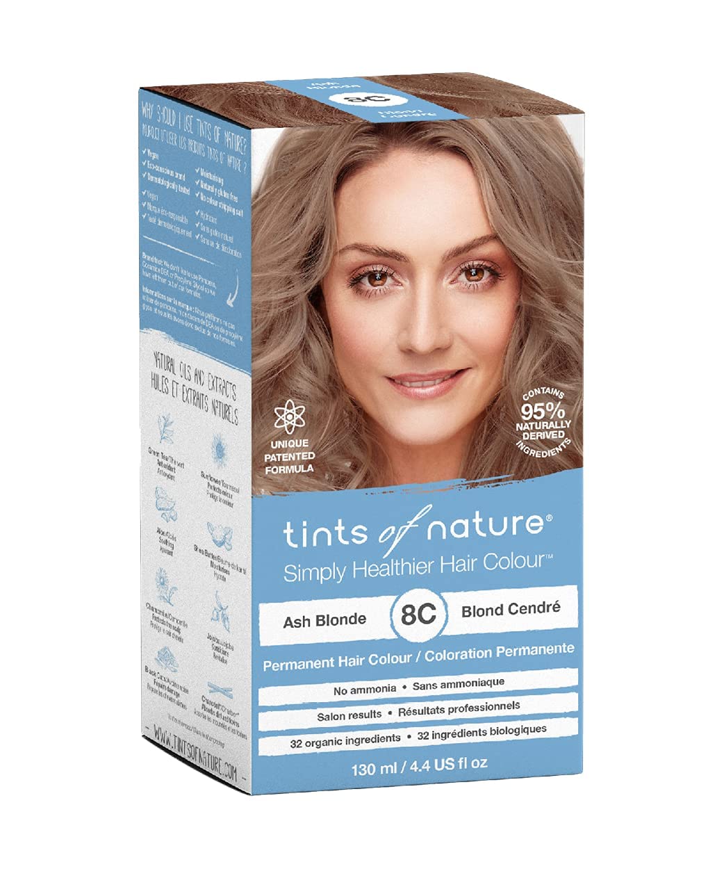Tints of Nature 8N Natural Light Blonde Permanent Hair Dye, Natürliches Hellblond Permanente Haarfar