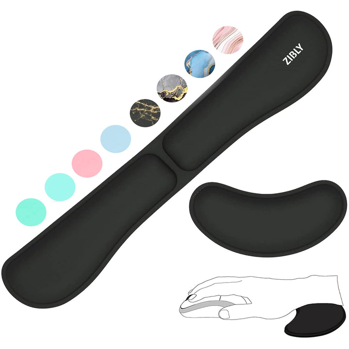 ZIBLY Tastatur- und Maus-Handgelenkauflage, rutschfestes, ergonomisches Handgelenkkissen, einfaches
