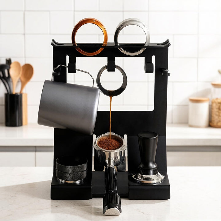 Siebträger Halterung Barista Station, Kaffeebar Zubehör, Kaffee-Ausrüstung Aufbewahrungsregal für 51