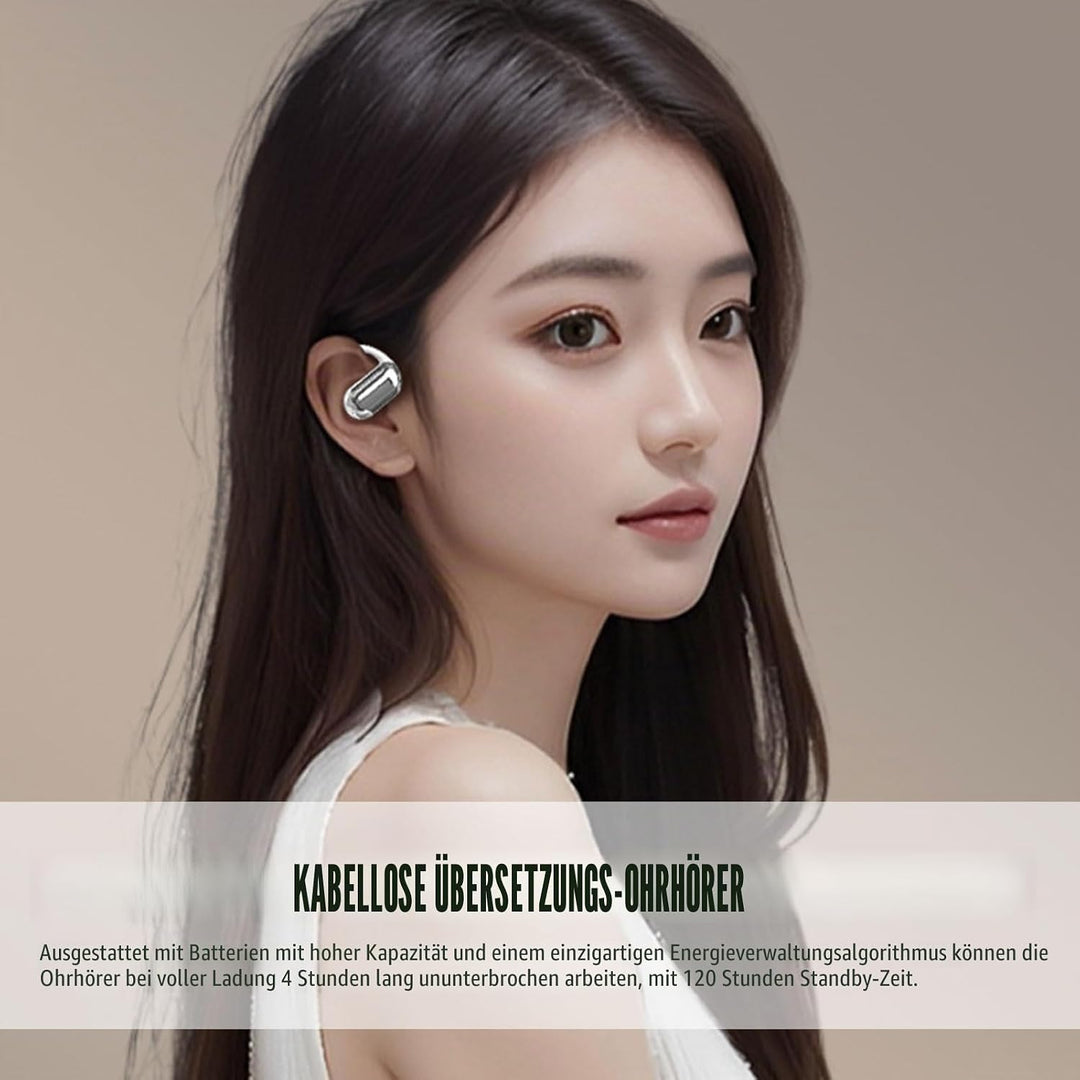 Q16 Pro Bluetooth -Übersetzer -Ohrhörer, Echtzeit -Online -Sprachübersetzungskrachhone, Rauschunterd