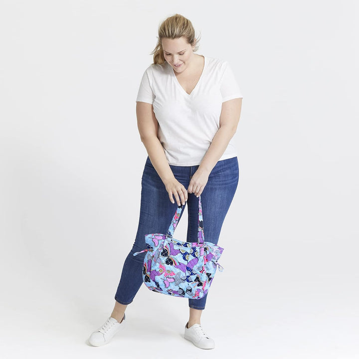 Vera Bradley Signature Damen Handtasche, Baumwolle, Glenna Citrus Paisley – Recycelte Baumwolle, Cit