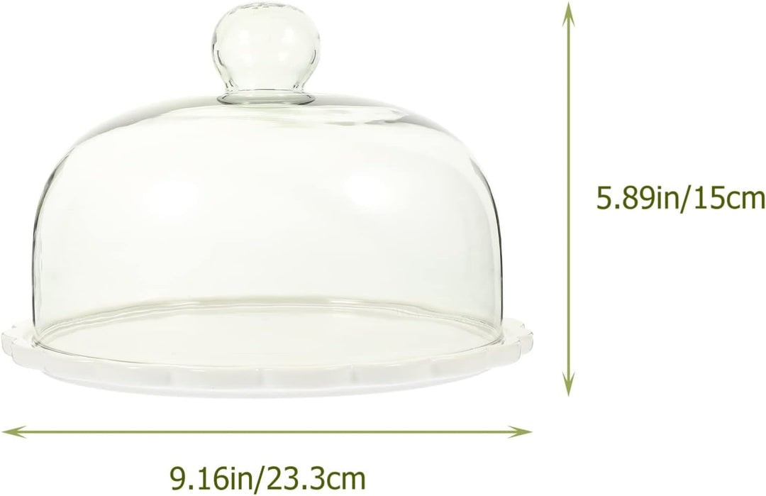 Cabilock 1 Satz Kuchenglasabdeckung Tortenteller Mit Glocke Teller Mit Haube Glas Überdachte Tortenp