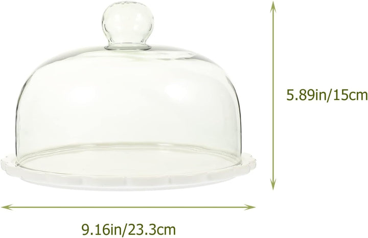 Cabilock 1 Satz Kuchenglasabdeckung Tortenteller Mit Glocke Teller Mit Haube Glas Überdachte Tortenp
