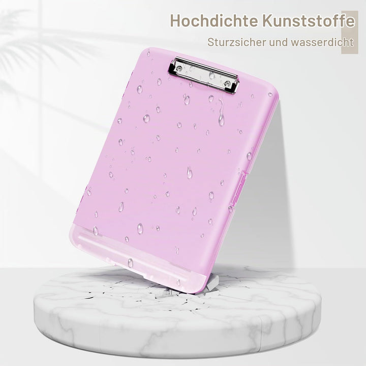 Piasoenc Klemmbrett mit Lagerung, Lagerung Klemmbretter mit Stifthalter und A4 Legal Papier Ordner,