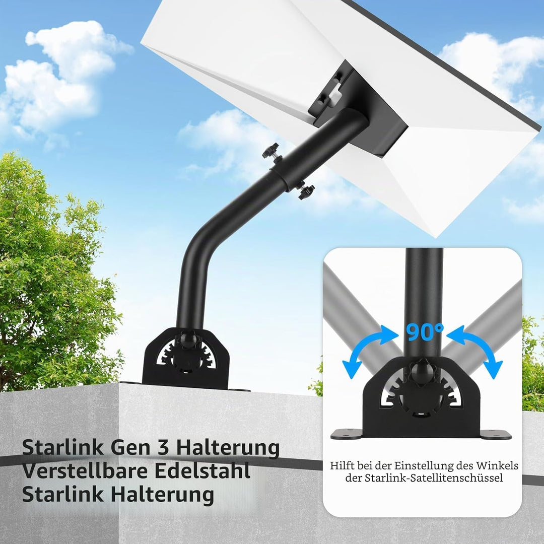 Starlink Gen 3 Halterung,360° Verstellbarer Starlink Montagesatz Kompatibel mit V3 Starlink Standard