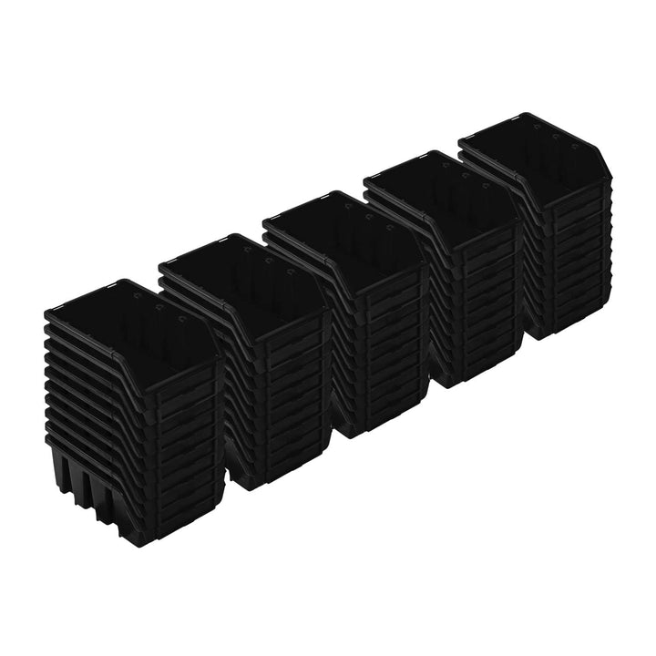 PAFEN Stapelboxen Set – 50x Stapelbox für Werkzeugwand 160 x 75 x 115 mm – Sichtbox Stapelkasten Sta