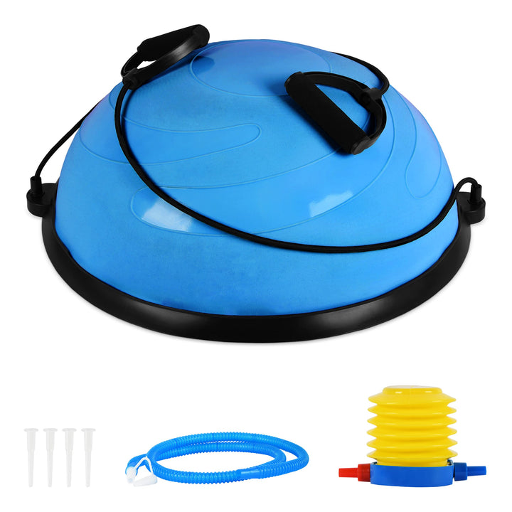 MSPORTS Balance Ball Trainer Premium | Gymnastikball + Expander & Pumpe - beidseitig nutzbar | Balan
