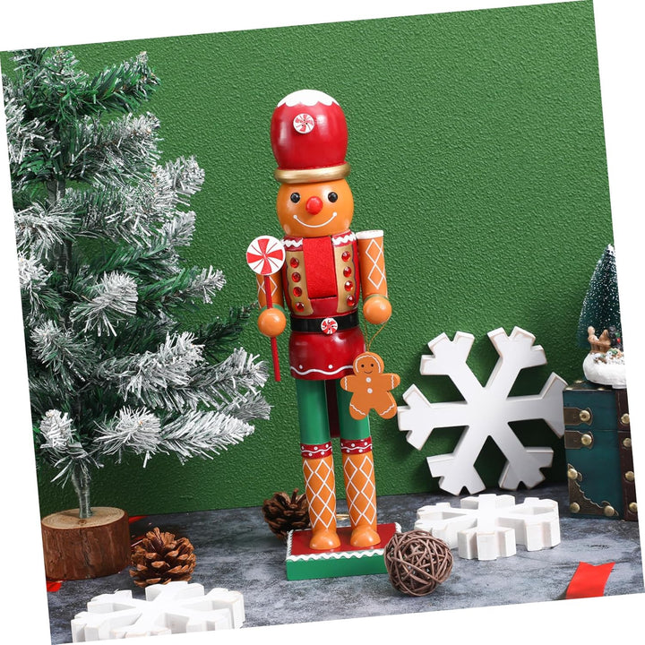 BUGUUYO 1stk Nussknacker-verzierung Lebkuchen Weihnachtsdeko Party-weihnachtsszenenverzierung Nusskn