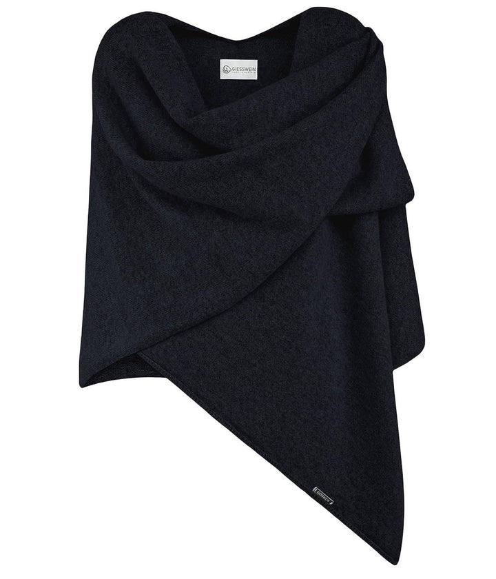 GIESSWEIN Merino Lambswool Cape - Eleganter Feinstrick Überwurf aus Lammwolle, Merinowolle Cape für