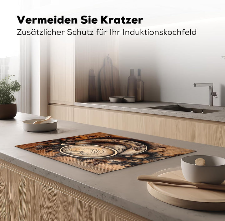 Herdabdeckplatte 70x52 cm Einteilig Küche Herdabdeckung Induktionsfeld Ceranfeld Herdabdeckplatten V