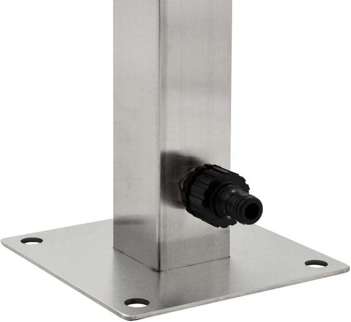 yorten Garten-Wassersäule mit Wasserhahn Wasserzapfsäule Wasserzapfstelle Silbern Edelstahl Quadrati